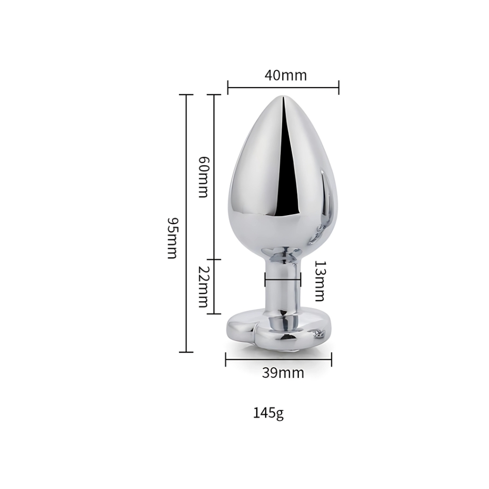 heart shaped metal butt plug silver large heart shaped metal butt plug silver large
