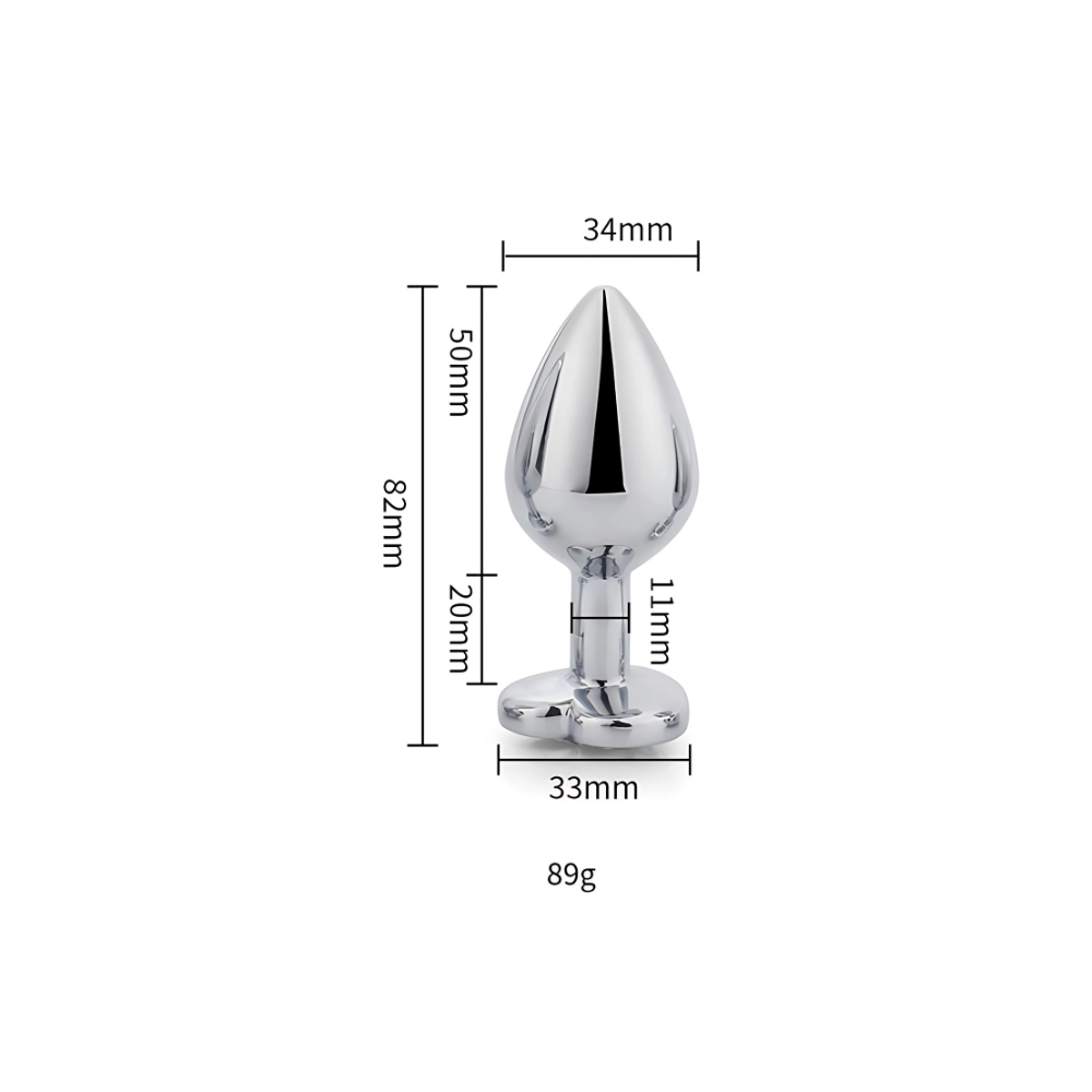 heart shaped metal butt plug silver medium heart shaped metal butt plug silver medium