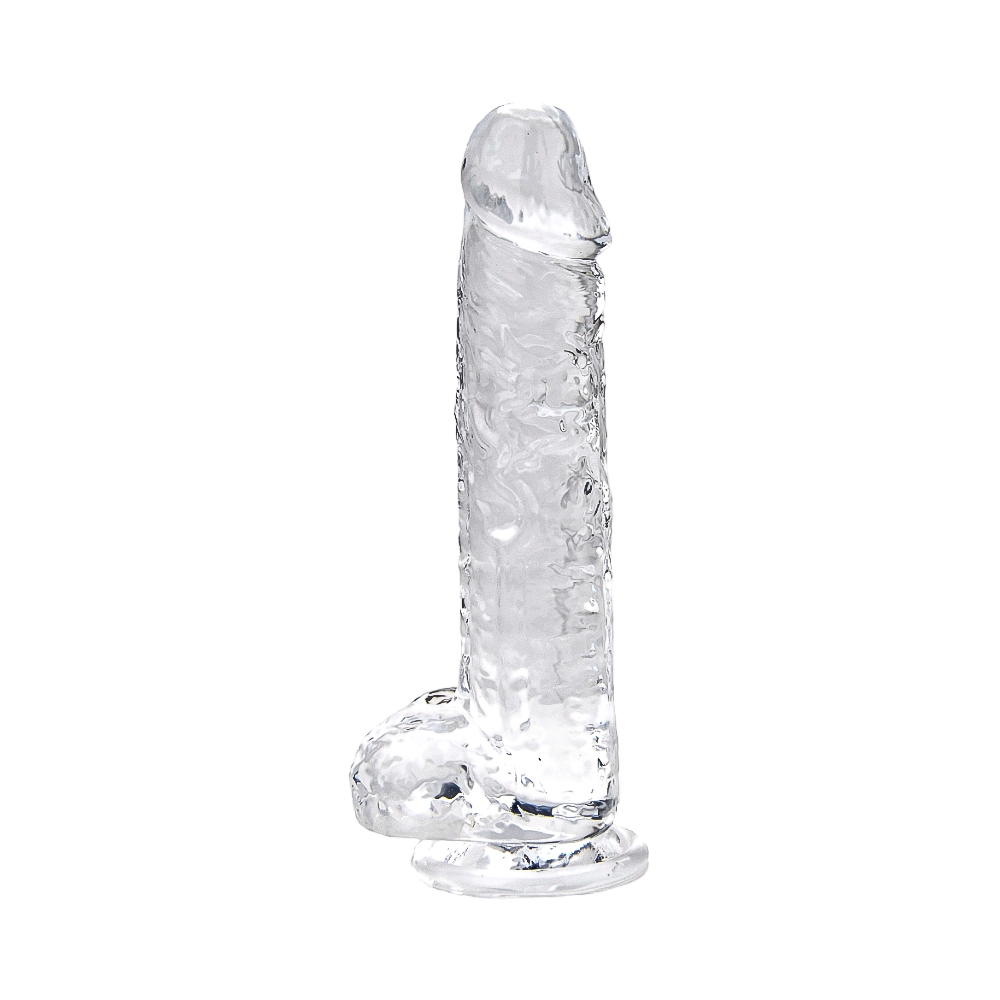 loving joy 7 inch dildo with balls clear 1 loving joy 7 inch dildo with balls clear 1