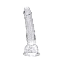 loving joy 7 inch dildo with balls clear 2