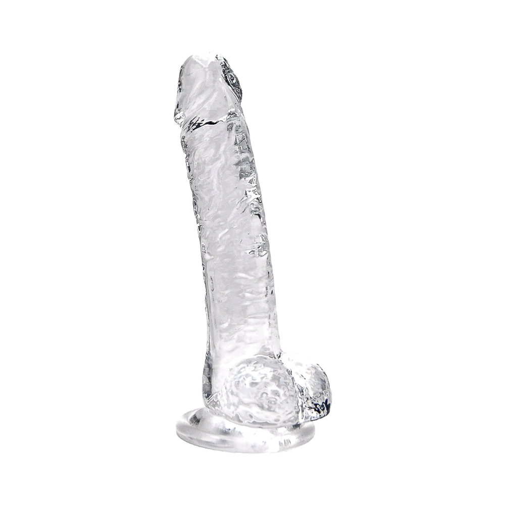 loving joy 7 inch dildo with balls clear 3 loving joy 7 inch dildo with balls clear 3