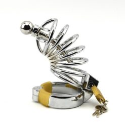 n10351 impound corkscrew male chastity device with penis plug hr 2 1