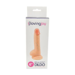 n10432 loving joy realistic dildo with balls and suction cup 6 inch pkg