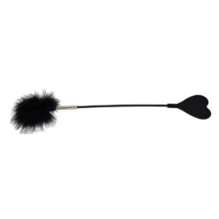 n10963 bound to please silicone heart shaped crop with feather tickler 1 1
