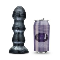 n11082 jet black jack large ribbed butt plug 5 75inches 6