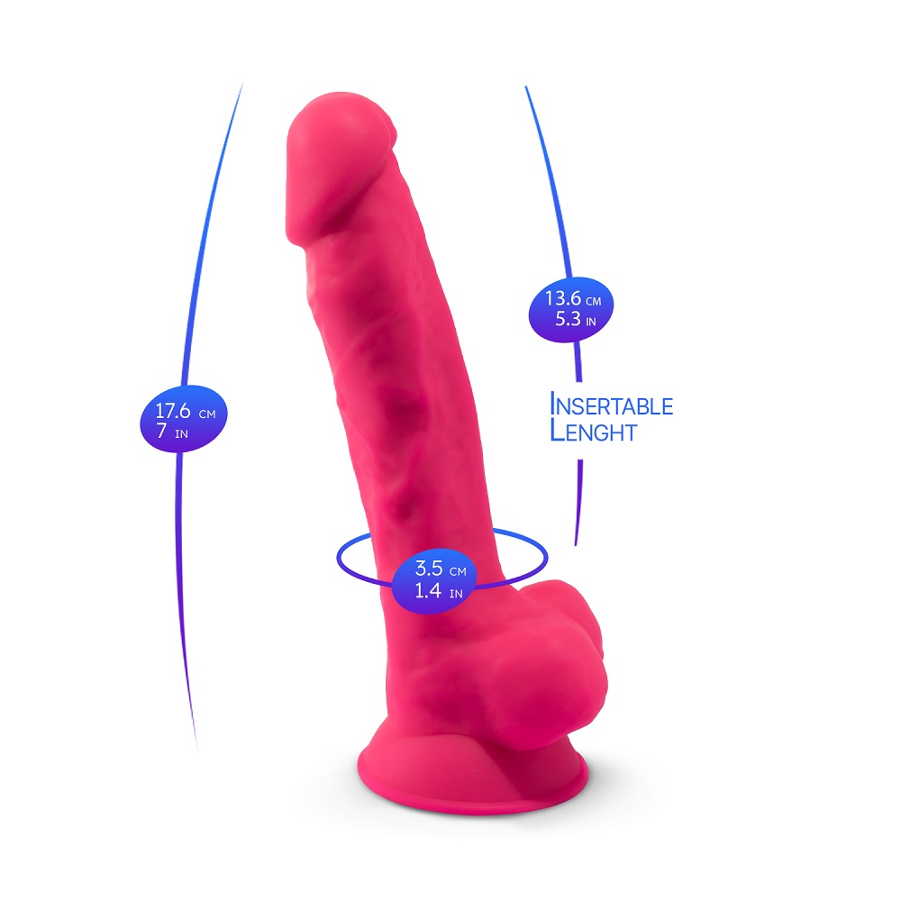 n11386 7inch realistic dual density dildo wballs pink 6 n11386 7inch realistic dual density dildo wballs pink 6