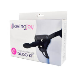 n11475 loving joy 6 inch silicone strap on dildo kit pkg 2 1