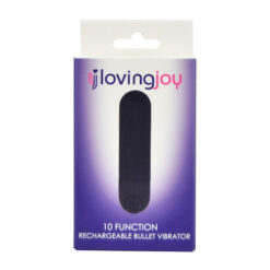 n11766 loving joy 10 function rechargeable bullet vibrator black pkg
