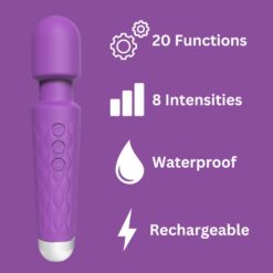 n11930 loving joy 20 function wand vibrator purple info