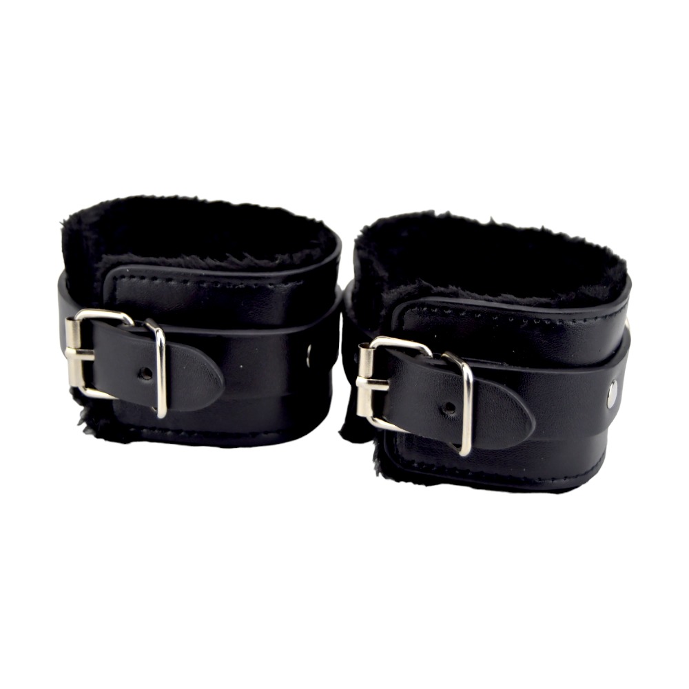 n11932 bound to please furry plush wrist cuffs black 5 n11932 bound to please furry plush wrist cuffs black 5