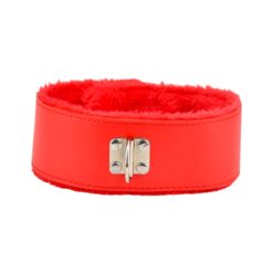 n11935 bound to please furry collar with leash red 1