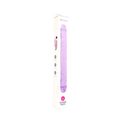 n11950 loving joy 12 inch double dildo purple lying down boxed 1