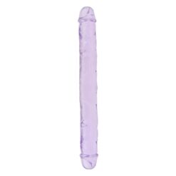 n11950 loving joy 12 inch double dildo purple lying down wr
