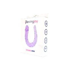 n11952 loving joy double mini dildo purple pkg 1
