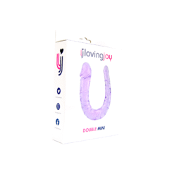 n11952 loving joy double mini dildo purple pkg 3