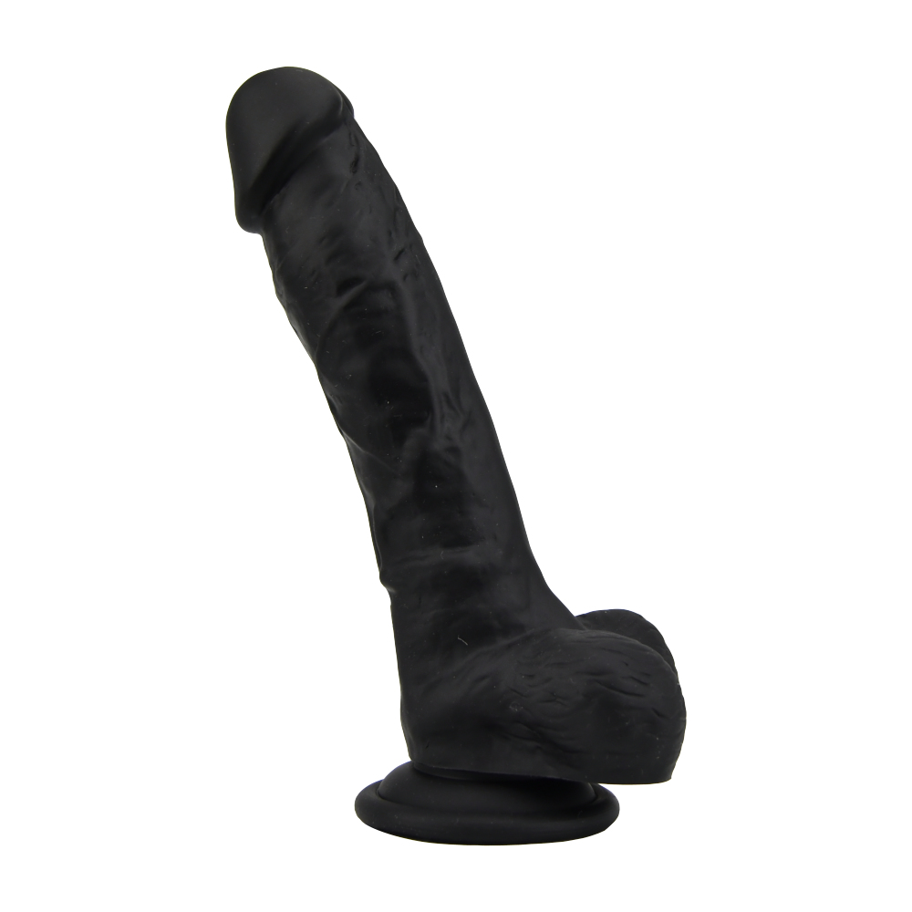 n12033 loving joy 8 inch realistic dildo with suction cup and balls black 2 n12033 loving joy 8 inch realistic dildo with suction cup and balls black 2