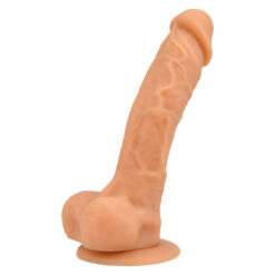 n12034 loving joy 9 inch realistic silicone dildo with suction cup and balls vanilla 1