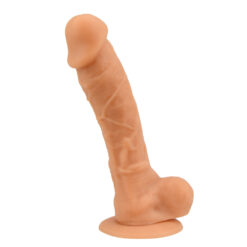 n12034 loving joy 9 inch realistic silicone dildo with suction cup and balls vanilla 2