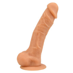 n12034 loving joy 9 inch realistic silicone dildo with suction cup and balls vanilla