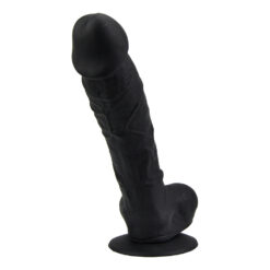 n12035 loving joy 9 inch realistic silicone dildo with suction cup and balls black 2