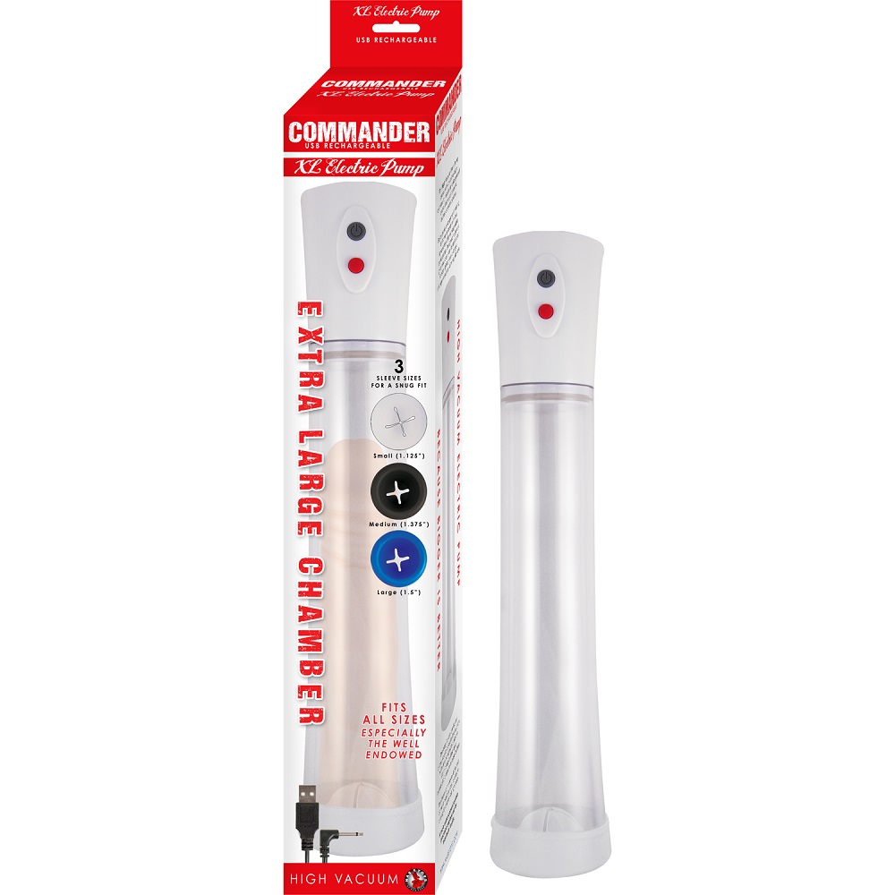 n12110 commander usb rechargeable high vacuum electric penis pump xl 1 n12110 commander usb rechargeable high vacuum electric penis pump xl 1