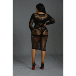 n12129 moonlight long sleeve lace dress black plus size 4 4