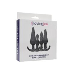 n12173 loving joy butt plug training kit black pkg 1