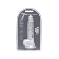 n12186 loving joy 7 inch dildo with balls clear new pkg