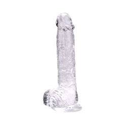 n12188 loving joy 9 inch dildo with balls clear 2