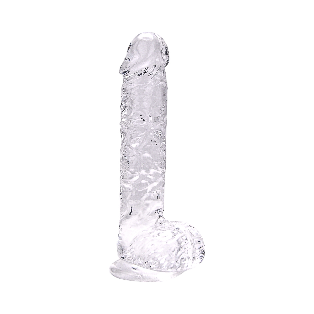 n12188 loving joy 9 inch dildo with balls clear 4 n12188 loving joy 9 inch dildo with balls clear 4