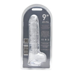 n12188 loving joy 9 inch dildo with balls clear new pkg back