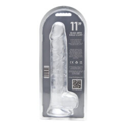 n12189 loving joy 11 inch dildo with balls clear new pkg bk