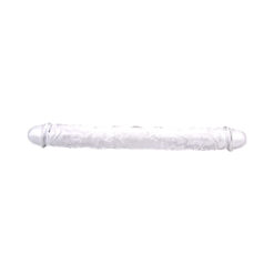 n12190 loving joy 15 inch double ended dildo clear