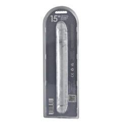 n12190 loving joy 15 inch double ended dildo clear new pkg bk