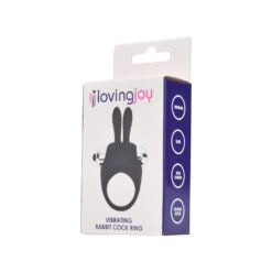 n12193 loving joy silicone vibrating rabbit cock ring 2 pkg