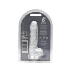 n12201 loving joy 6 inch dildo with balls clear new pkg bk