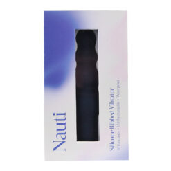 n12253 nauti silicone ribbed vibrator pkg