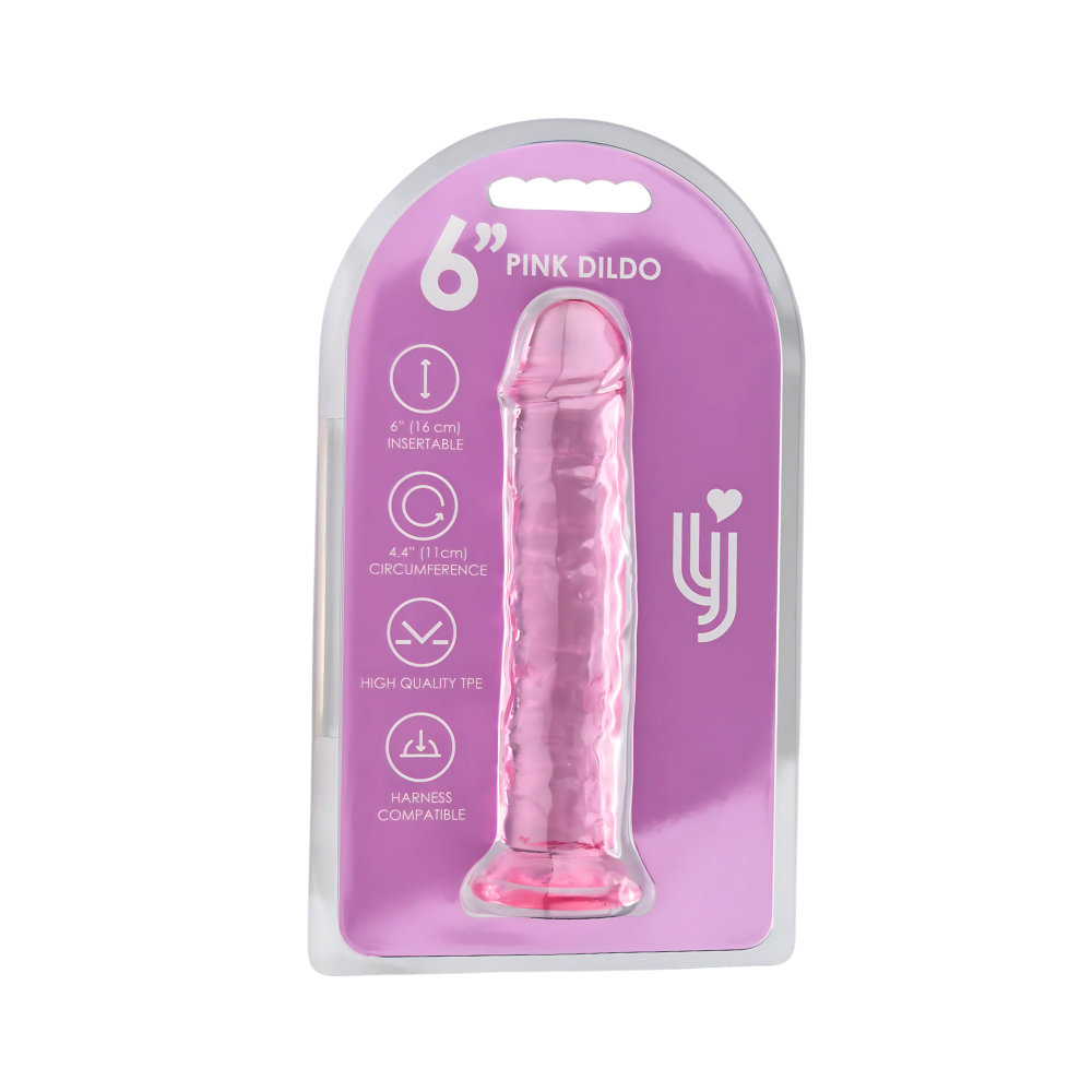 n12302 loving joy 6 inch suction cup dildo pink pkg front n12302 loving joy 6 inch suction cup dildo pink pkg front
