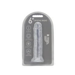 n12304 loving joy 6 inch suction cup dildo clear pkg