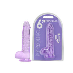 n12308 loving joy 6 inch dildo with balls purple duo