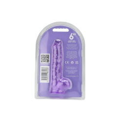 n12308 loving joy 6 inch dildo with balls purple pkg bk