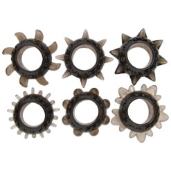n12316 loving joy textured cock ring set 6 pack side view