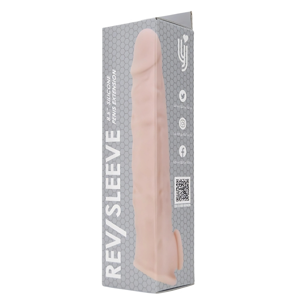 n12369 rev sleeves 8 5 inch realistic silicone penis extension sleeve pkg 2 n12369 rev sleeves 8 5 inch realistic silicone penis extension sleeve pkg 2