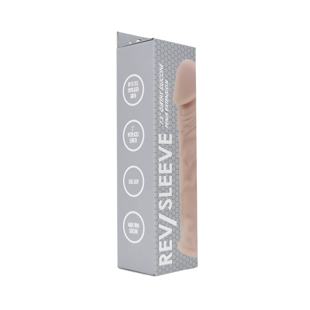 n12371 rev sleeves 7 5 inch girthy realistic silicone penis extension sleeve pkg 1 n12371 rev sleeves 7 5 inch girthy realistic silicone penis extension sleeve pkg 1