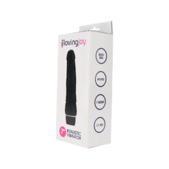 n12398 loving joy 7 inch realistic vibrator black pkg 1