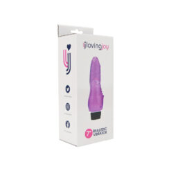 n12402 loving joy 7 inch realistic vibrator purple pkg 2