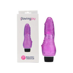 n12402 loving joy 7 inch realistic vibrator purple pkg product