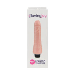 n12403 loving joy 9 5 inch realistic vibrator vanilla pkg