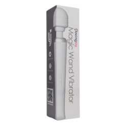 n12459 loving joy rechargeable magic wand vibrator white pkg 1