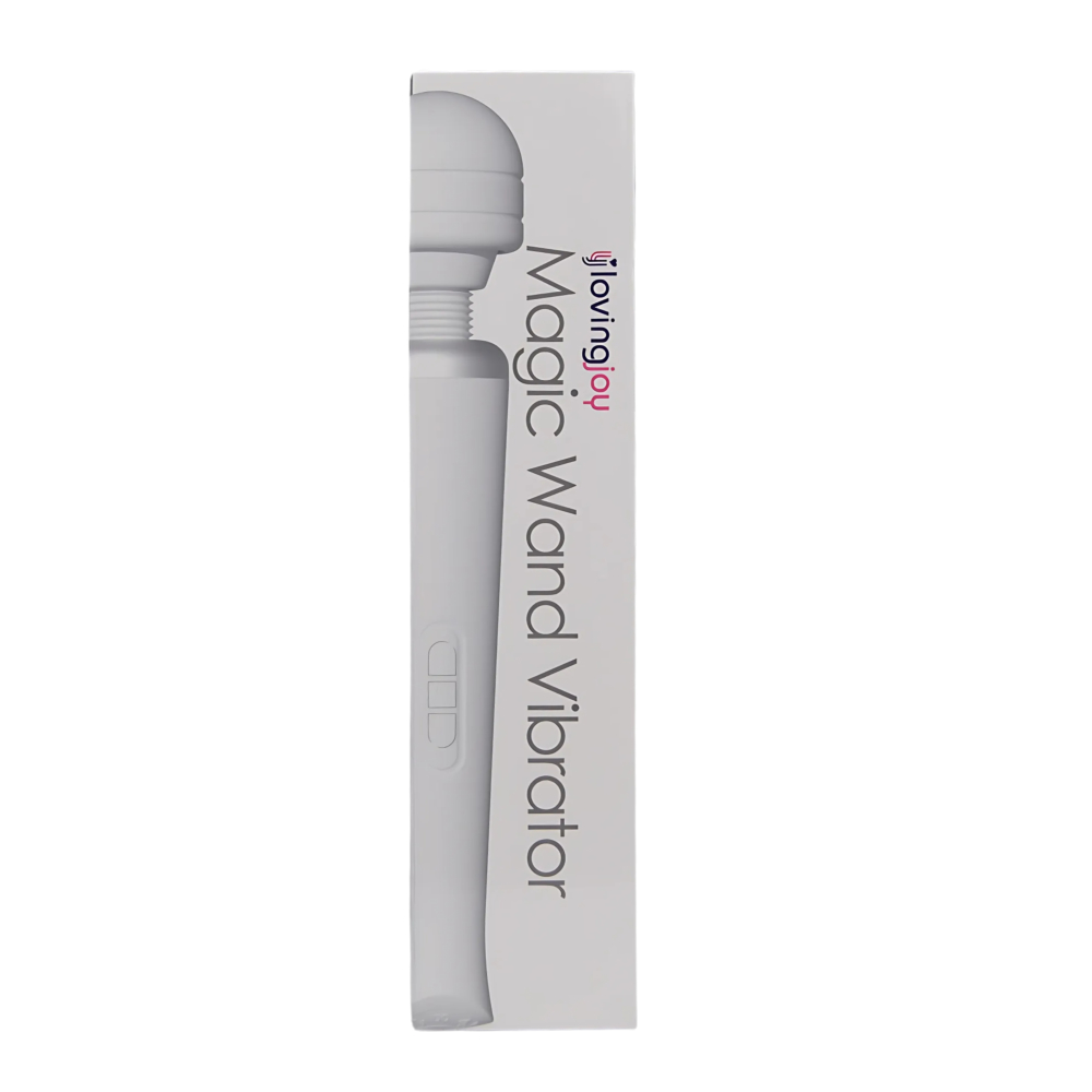n12459 loving joy rechargeable magic wand vibrator white pkg n12459 loving joy rechargeable magic wand vibrator white pkg
